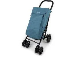Zonfo Chariot de courses Cruiser – Capacité du sac 53L et compartiment réfrigérant (10L) – 4 roues, pliable et poignée réglable – Vert