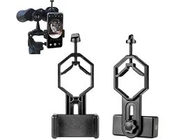 Smartphone Universele Adapter – Digiscoping Adapter – 360° Draaibaar – Geschikt voor Verrekijker, Monoculair, Statief, Microscoop en Astronomische Telescoop – Geschikt voor iPhone, Samsung, Moto