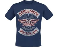 Aerosmith Boston Pride Heren T-shirt - marineblauw - XL
