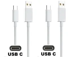 Câble USB C OneOne 1,0 m 2 pièces. Câble de charge robuste. Câble de chargement compatible avec les Samsung Galaxy A06, A16, A26, A12, A20, A21, A22, A30, A31, A32, A40, A41, A42, A50, A51, A60, A8 Star, F62, M51, M52, M53, M62, M40, M54