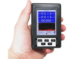 Dparts geigerteller met digitale display - radioactief stralingsmeter - scherm met grafiek - bèta, gamma en röntgenstraling (x-ray) - meet 0 tot 100 microsievert in real-time en tot 100 millisievert cumulatief - nucleaire straling meter - dosimeter