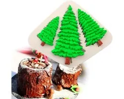ProductGoods - Fondant Kerstbomen Mal - Siliconen Kerst Versiering Vorm - Kerstboom Fondant / Marsepein / Chocolade / Zeep - Voor Kerstmis Decoratie Van Taart, Cupcakes en Cake / Siliconen Bakvorm