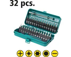 wolfcraft - Microbitset voor kleine schroeven - 32 delig - Incl. Schroevendraaier met bitopname - Bit Set - 1389000