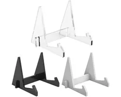 3 stuks Acrylic Book Stand, Plate Holder Display Stand Book Display Easel Hoder for Displaying Tablets, Newspapers, Magazines, Notebooks