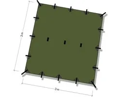 DD Hammocks Bâche 3x3 - Vert Forêt - Bâche Polyvalente