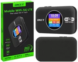 Routeur DNXT 4G LTE WiFi avec Carte SIM – Hotspot MiFi Portable – Routeur Internet Mobile – WiFi 6 – 300 Mbps – Routeur Carte SIM Sans Fil pour Maison, Voyages, Camper, Étudiants, Internet de Secours-Zwart