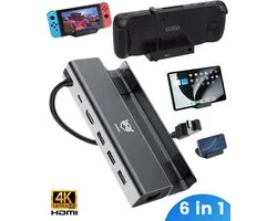 Good2know Multifunctional Steam Deck Dock - Station d'accueil pour valve Steam Deck console, interrupteur, ipad - 6 en 1 - 4k hdmi - Ethernet - PD