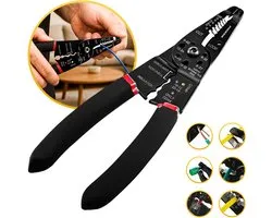 PROKING Draadstriptang Multifunctioneel – Draadstripper - Striptang - Krimpen - Strippen - Snijden van Kabels en Terminals – Ergonomisch Handvat, Geschikt voor AWG24-10 - AWG16-10 - AWG22-18