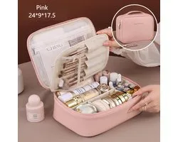 Grote Cosmetic Organizer met Compartimenten XL – Pink