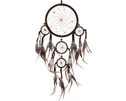 Guru-Shop Droomvanger met Halfedelstenen - Bruin, Diameter: 9 cm, Droomvangers en Mobiele Telefoons