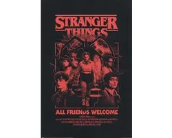 Affiche unisexe Stranger Things « Tous les Friends sont les bienvenus » - multicolore - Standard