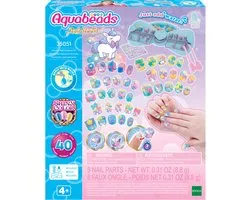 Coffret manucure Aquabeads My Unicorn - STUDIO D'ONGLES POUR ENFANTS - Eau uniquement - Sans sèche-ongles