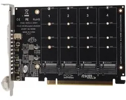 Dailygoods - Dailygoody - 4-poorts Host Controller - PCI-e Uitbreidingskaart - Eenvoudige installatie - M.2 converter - Voor computeroptimalisatie - Gesc...