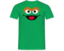 Sesamstraat Oscar Gezicht Kostuum T-Shirt Heren