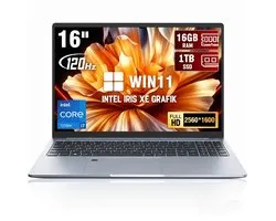 Ordinateur portable Ninkear N16 Pro 16 pouces - Intel Core i7-12700H - 12 Go DDR4 - 1 To SSD - QHD 120Hz - Intel Arc - Windows 11