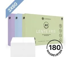 Cosmeau Sample Pack 3x60 Détergent Wash Strips 180 Lavages Spring Fresh Lavande Lavande Breeze Lavage Feuilles Débarbouillettes Détergent Feuilles Débarbouillettes Sans Plastique Eco