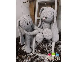 Haakpakket XXL Funny Bunny Basic grijs