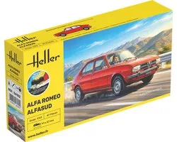 Heller Modelbouwpakket Militaire voertuigen - 56182 Alfa Romeo Alfasud - Italiaanse Klassieke Auto - Starter Kit Plastic - 1:43 - Modelbouw