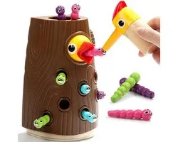Educatief speelgoed - Specht - Magnetisch speelgoed voor kinderen vanaf 2 jaar - Educatief spel voor peuters met kleuren en magneten - Speelgoed dat de fijne motoriek bevordert - Perfect cadeau voor jongens en meisjes van 2-3 jaar