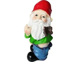 Equivera Kabouter Middelvinger - Kabouter - Tuinkabouter met Middelvinger - Middelvinger - Tuinkabouter Grappig - Grappig Tuinbeeldje - Tuindecoratie - Cadeautip!
