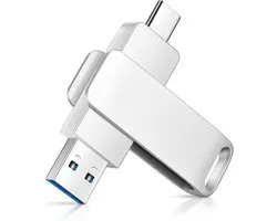 Daity 64GB USB-flashdrive - USB 3.0-interface - USB Type-C-flashdrive - geschikt voor computers/laptops/Android-apparaten - voor het opslaan van foto's/video's/muziek/bestanden.