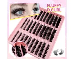 Professional DIY Lash Extension Kit - 300 Stuks - Wimperextensions - Cluster Wimperextensions Set - Nep wimpers - Inclusief Bond & Seal en Applicator - Individuele Wimperextensions Thuis - 8-16 mm Mix - 3 Stijlen - 60D + 80D + 100D