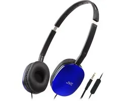 JVC HA-S160M-A-U - Casque Léger Série flats avec microphone bleu