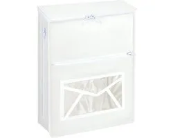 Mailbox Catcher White for UPVC Glasswood and Metal Doors - Felt Mail Cages - Indoor Mail Catcher for Door Letter Trays - Self Adhesive or Hanging - 30 x 45 cm