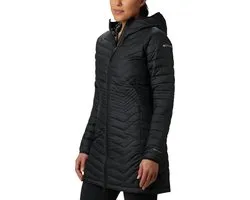 Columbia Powder Lite™ Mid Jacket - Dames Jas - Gewatteerde tussenjas met Capuchon - Maat S - Zwart
