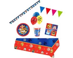 Paw Patrol - Ensemble de fête (40 pièces) - Assiettes, tasses et plus - Multicolore