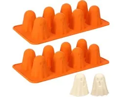 3D pompoen siliconen mal - 2 stuks - Spook siliconen mal - Bonbonvorm Vorm - Halloween Thanksgiving snoepmal - Halloween siliconen mallen voor gelei - Siliconen bakvorm - Bakplaat mal - Taarttopper - Voor gelei, chocolade, gummisnoep