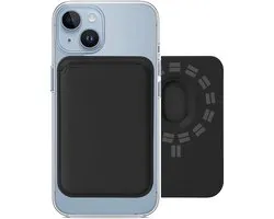 Kaarthouder Zwart Geschikt Voor Magsafe Ring wallet iPhone 12/13/14/15/16 / 15 Pro /16 Pro /15/16 Pro Max/PLUS - Kaarthouder pasjeshouder mannen en vrouwen