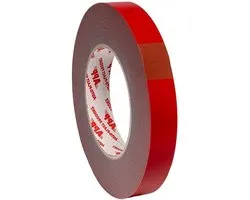Acrylic Double-Sided Adhesive Tape - Extra Strong Waterproof Mounting Tape Red - 10m Long 19mm Wide