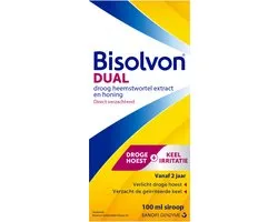 Bisolvon Dual Droge Hoest + Keelirritatie Siroop - 100 ml