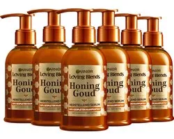 Garnier Loving Blends Honing Goud Herstellend Haarserum - 94% Minder gespleten haarpunten na 1 gebruik - Haarverzorging Herstelt tot 1 jaar aan haarschade - 6x 150 ml