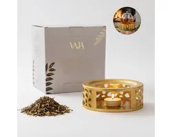 Vaja® Theepot Warmhouder - Theelichthouder - Rechaud met Waxinelicht - Theemaker - Tea Maker - Verwarmer - Theelicht Houder Voor Theepot - Warmhouder Theepot - Theewarmer Theelicht