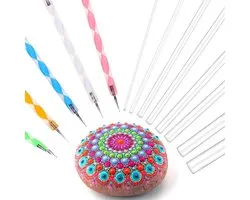 Ronte - Mandala Art Dotting Tools Set pour Rock Painting et DIY Stone Drawing avec Ball Stylus et Pennen