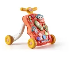 The Honest Market - Baby Walker - Multifunctionele Loopwagen met Muziek - Rood - Educatief Babyspeelgoed - Pull & Push Toy