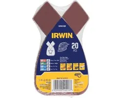 IRWIN Set Schuurstroken BLACK+DECKER Mouse 20PCS, klittenband, 5x K80, 5x K120, 5x K180 en 5x K240.