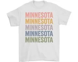 Minnesota Shirt – MINNESOTA MINNESOTA MINNESOTA MINNESOTA MINNESOTA MINNESOTA – Modern Outfit – Unisex T-Shirt voor Dames & Heren – Origineel Cadeau