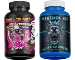 Combi pack - Menthol Ice Smelling Salt + Bubble Burst Smelling Salt - 2x 100ml Smelling Salt - Skull Crusher
