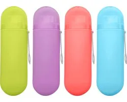 Purepeak Set de porte-brosses à dents 4 pièces - Étui à brosse à dents Groot - Étui à brosse à dents - Accessoires de voyage - Étui de voyage - Protecteur - Gadgets de voyage