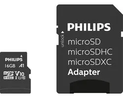 Philips FM16MP45B - Micro SDHC kaart 16GB incl. adapter - Class 10 - UHS-I U1
