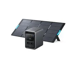 Anker SOLIX S2000 draagbaar powerstation met 400W zonnepaneel - Zonnegenerator met 2010Wh LiFePO4-batterij - 1500W continu vermogen - 3000W piekvermogen - UPS <10ms en 400W zonnepaneel