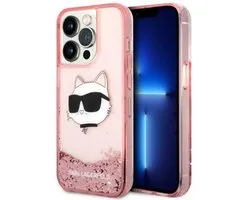 Karl - Lagerfeld - KLHCP14XLNCHCP iPhone - 14 - Pro - Max - 6.7 - rose/rose - coque rigide - Glitter - Choupette - Head