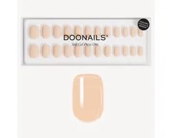 Doonails - Soft Gel Press Ons - Soft Apricot Extra Short Square