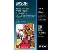 Papier photo glacé Epson Value x 15 cm, 100 feuilles, 183 g