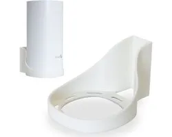 Wandhouder geschikt voor TP Link Deco M4 / P9 / E4 Mesh - Houder voor aan de muur - Minimalstisch ontwerp - Met Kabelmanagement - Wit