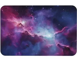 Stone Bath Mat Purple and Blue Galaxy Diatomaceous Earth Shower Mat Non Slip Super Absorbent Bath Mats for Bathroom Washable Shower Mat Bathroom Floor Mat, Easy to Clean 60cmx39.9