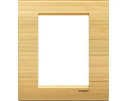 Plaque Livinglight bambou 3+3 modules - Bticino - matériel de commutation